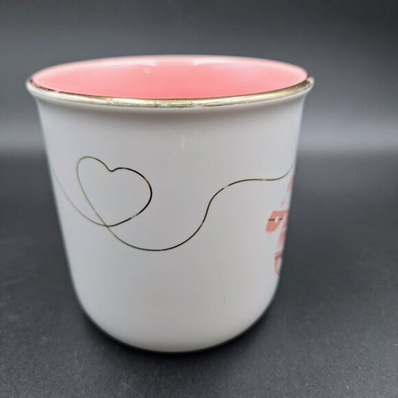 Davids Tea Pink Mittens Tea Cup Mug Coffee Gold Rim Read - Picture 6 of 10